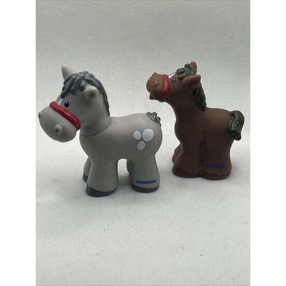 Little People Dolls 2 HORSES 1 Professor & Car With Driver Preschool Learner - Picture 8 of 8